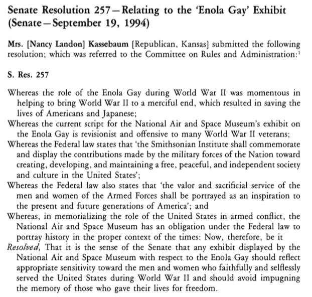 Enola Gay Exhibit Controversy 25